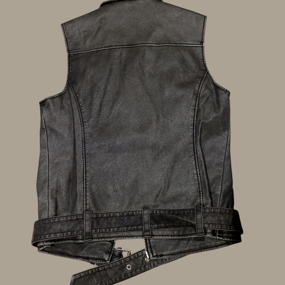 TOP SHOP LEATHER VEST - Picture 5 of 5